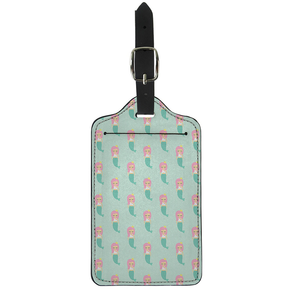 Cute Mermaid Pattern Print Luggage Tag