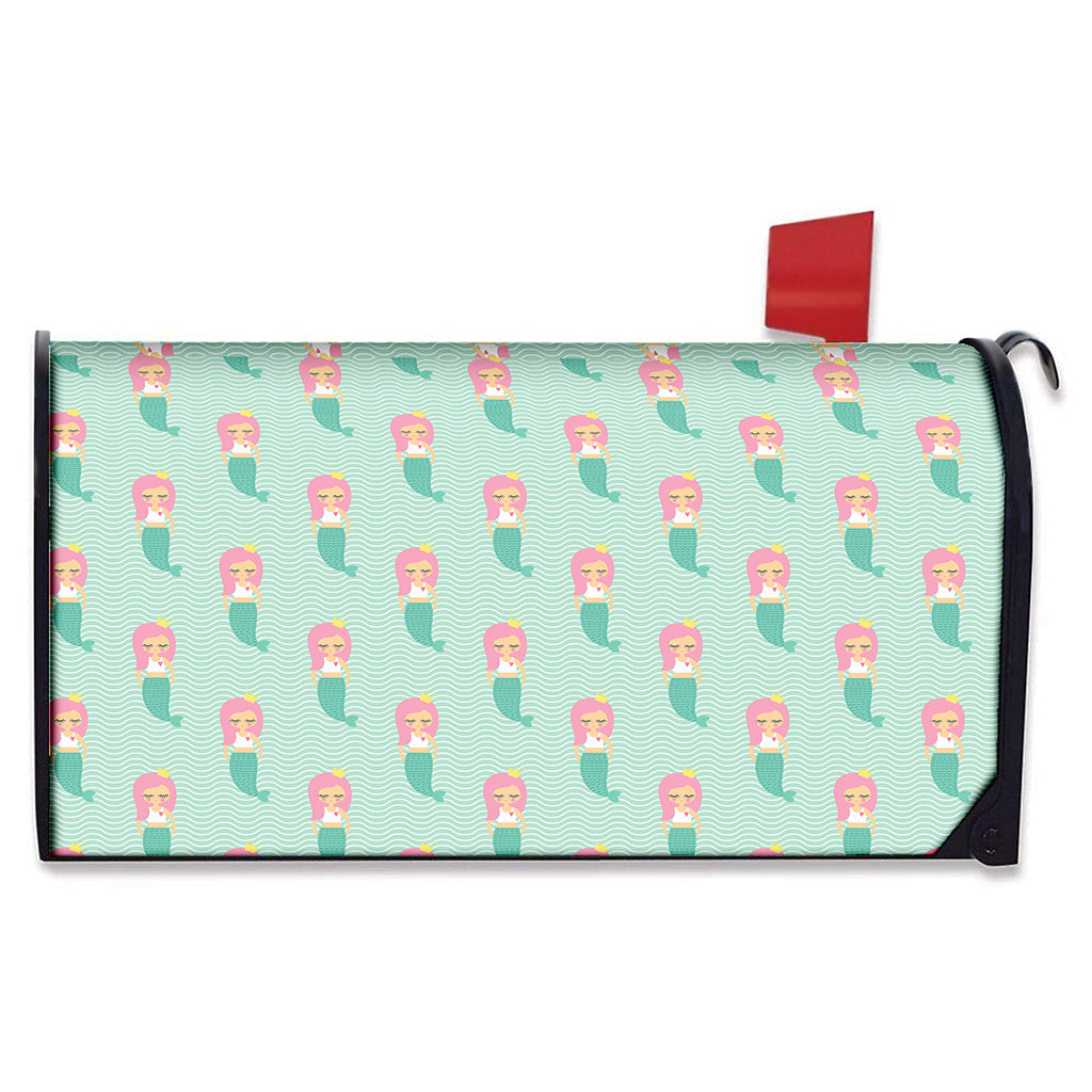 Cute Mermaid Pattern Print Mailbox Cover