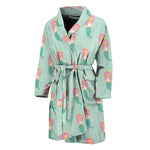 Cute Mermaid Pattern Print Men's Bathrobe