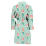 Cute Mermaid Pattern Print Men's Bathrobe