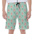 Cute Mermaid Pattern Print Men's Beach Shorts