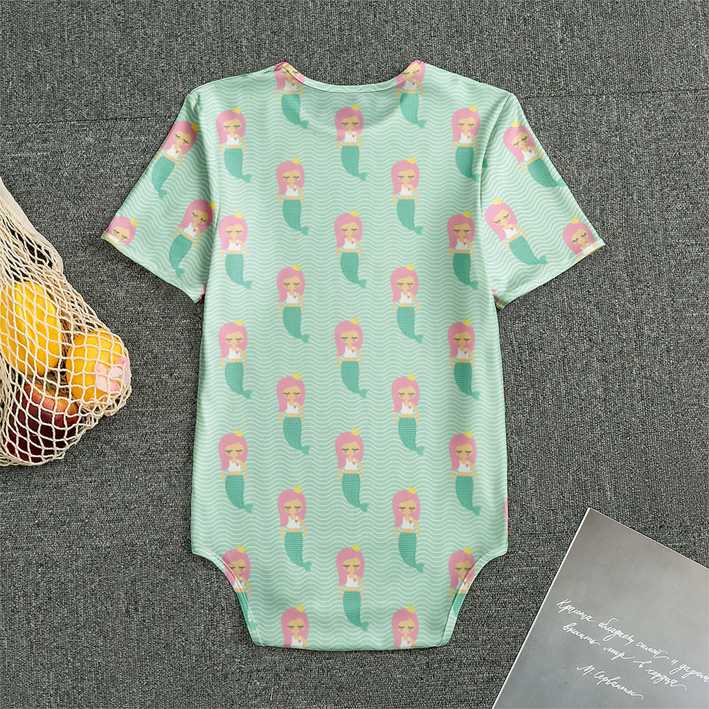 Cute Mermaid Pattern Print Men's Bodysuit