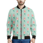 Cute Mermaid Pattern Print Men's Bomber Jacket