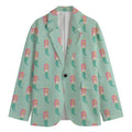 Cute Mermaid Pattern Print Men's Cotton Blazer
