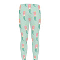 Cute Mermaid Pattern Print Men's Leggings