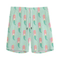 Cute Mermaid Pattern Print Men's Athletic Shorts