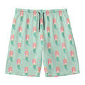 Cute Mermaid Pattern Print Men's Swim Trunks