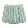 Cute Mermaid Pattern Print Mesh Shorts