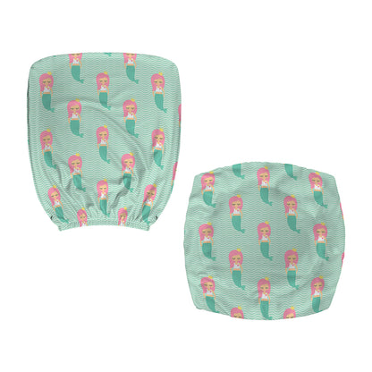 Cute Mermaid Pattern Print Office Chair Cover