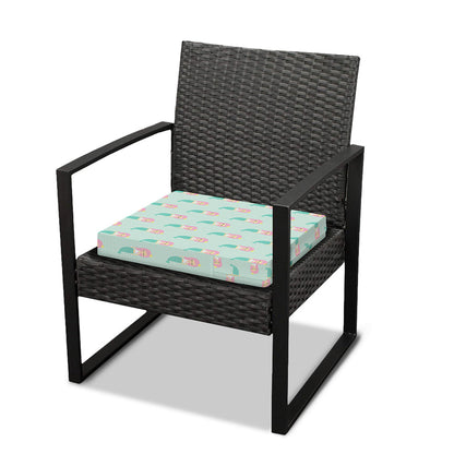 Cute Mermaid Pattern Print Outdoor Seat Cushion Cover