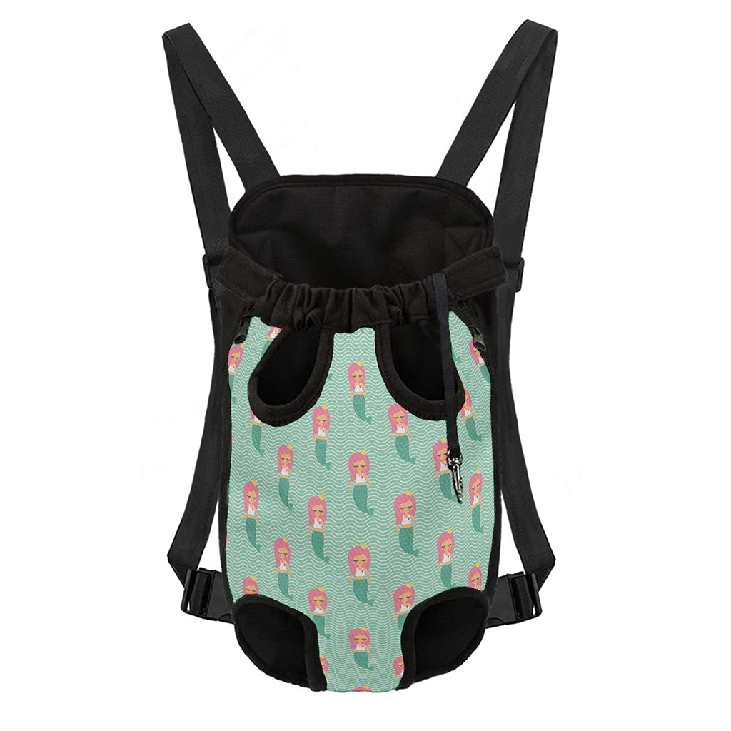 Cute Mermaid Pattern Print Pet Carrier Backpack