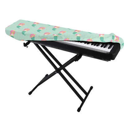 Cute Mermaid Pattern Print Piano Keyboard Cover
