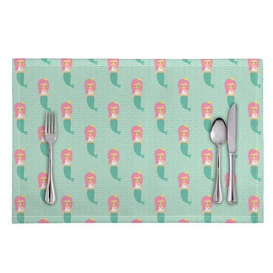 Cute Mermaid Pattern Print Placemat