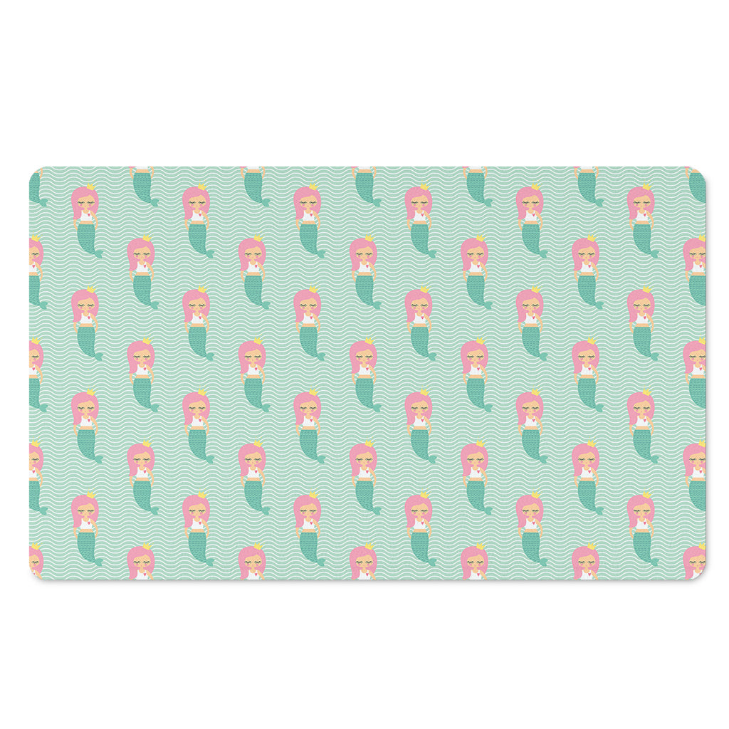Cute Mermaid Pattern Print Polyester Doormat