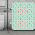 Cute Mermaid Pattern Print Polyester Shower Curtain