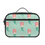 Cute Mermaid Pattern Print Portable Lunch Bag