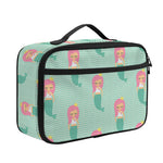Cute Mermaid Pattern Print Portable Lunch Bag