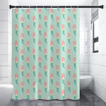 Cute Mermaid Pattern Print Premium Shower Curtain