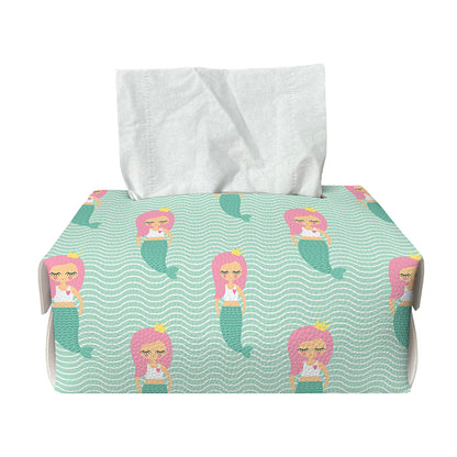 Cute Mermaid Pattern Print Rectangle Tissue Box Cover