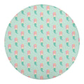 Cute Mermaid Pattern Print Round Blanket