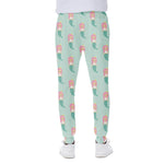 Cute Mermaid Pattern Print Scuba Joggers