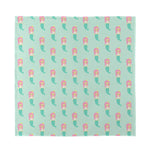 Cute Mermaid Pattern Print Silk Bandana
