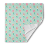 Cute Mermaid Pattern Print Silk Bandana