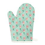 Cute Mermaid Pattern Print Single Oven Mitt