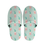 Cute Mermaid Pattern Print Slippers