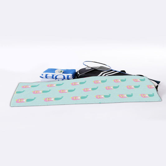 Cute Mermaid Pattern Print Sports Towel