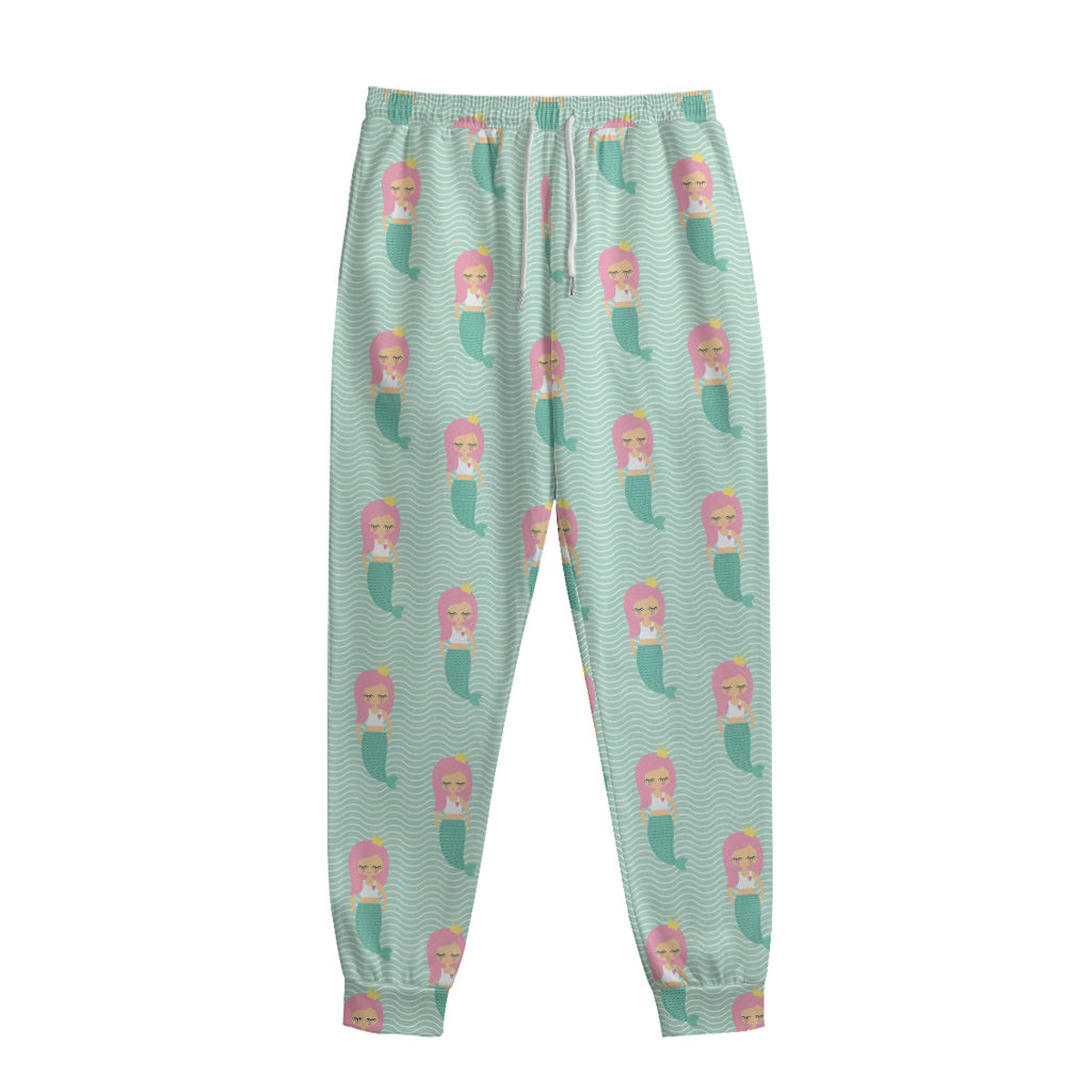 Cute Mermaid Pattern Print Sweatpants