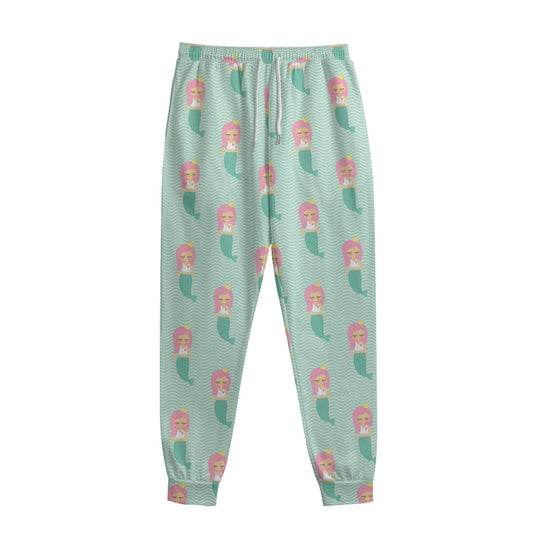 Cute Mermaid Pattern Print Sweatpants