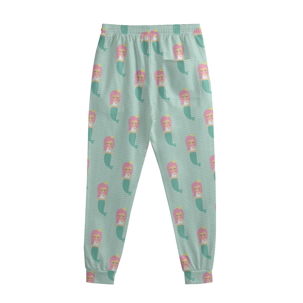 Cute Mermaid Pattern Print Sweatpants