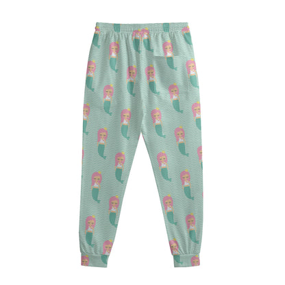 Cute Mermaid Pattern Print Sweatpants