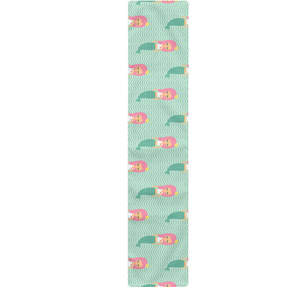 Cute Mermaid Pattern Print Table Runner