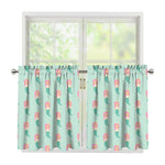 Cute Mermaid Pattern Print Tier Curtains