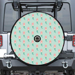 Cute Mermaid Pattern Print Tire Cover With Camera Hole