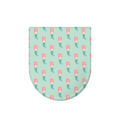 Cute Mermaid Pattern Print Toilet Lid Cover