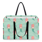 Cute Mermaid Pattern Print Utility Tote Bag