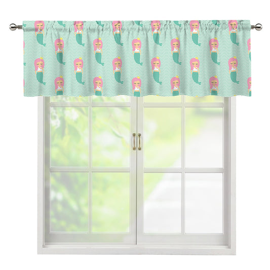 Cute Mermaid Pattern Print Window Valance