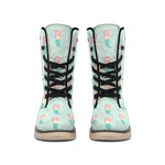 Cute Mermaid Pattern Print Winter Boots