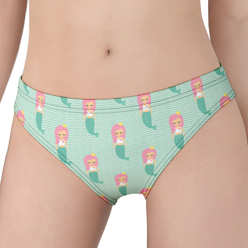 Cute Mermaid Pattern Print Women's Panties