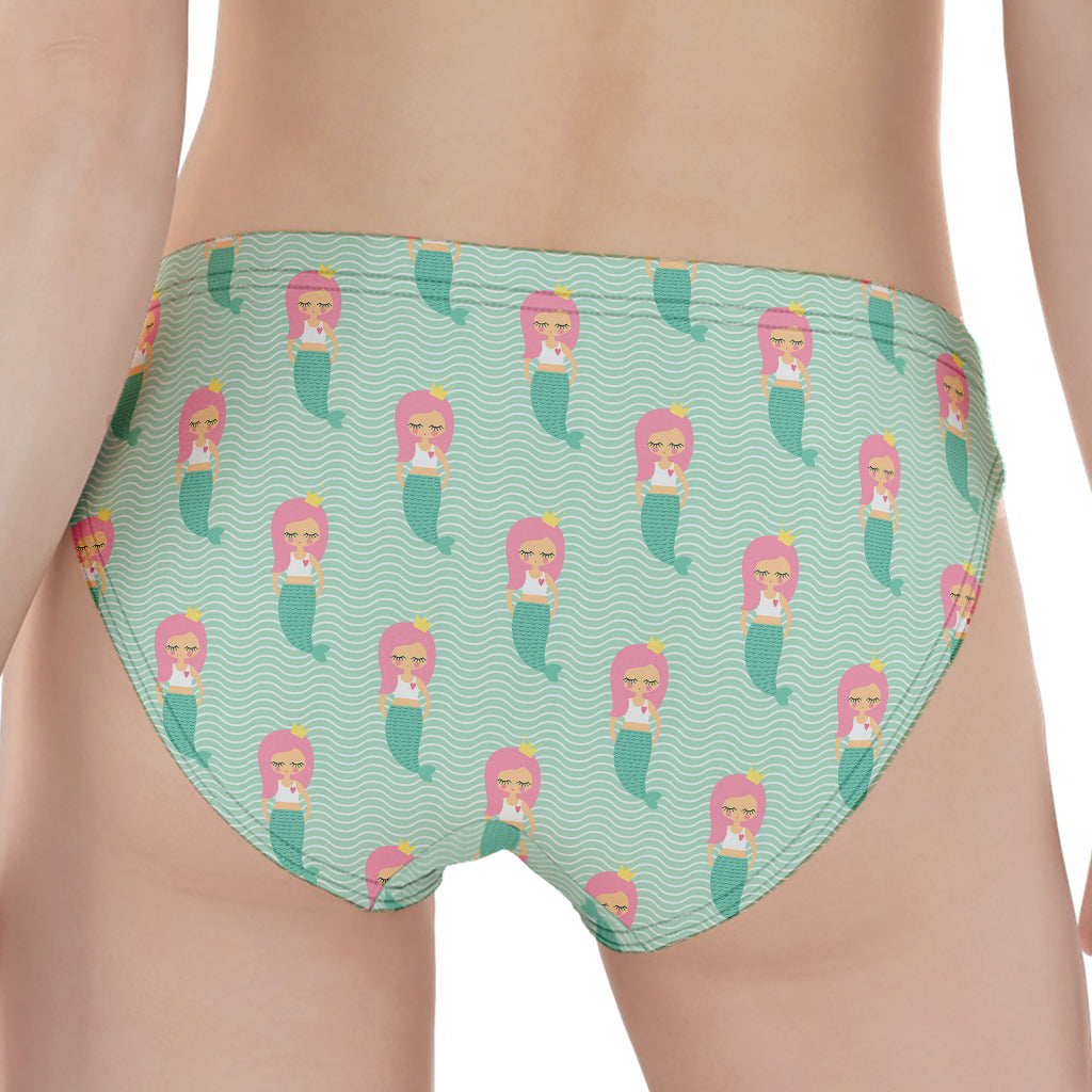 Cute Mermaid Pattern Print Women's Panties