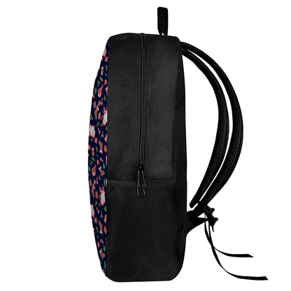 Cute Merry Christmas Pattern Print 17 Inch Backpack