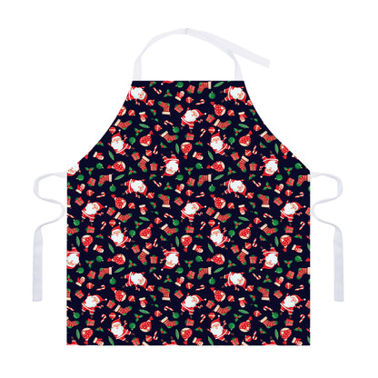 Cute Merry Christmas Pattern Print Adjustable Apron