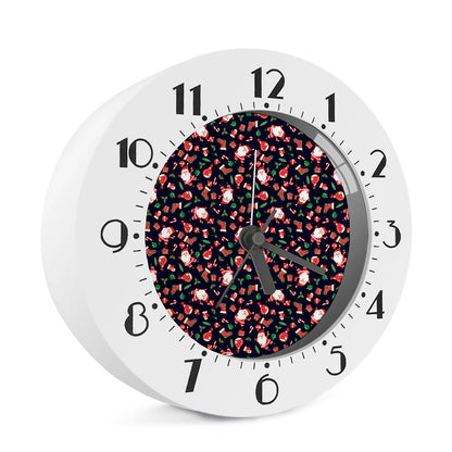 Cute Merry Christmas Pattern Print Alarm Clock