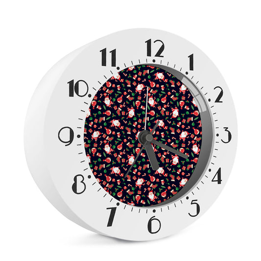 Cute Merry Christmas Pattern Print Alarm Clock