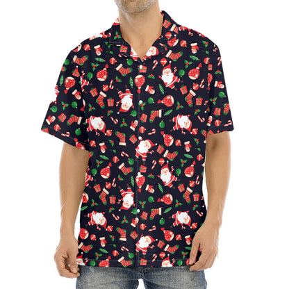 Cute Merry Christmas Pattern Print Aloha Shirt