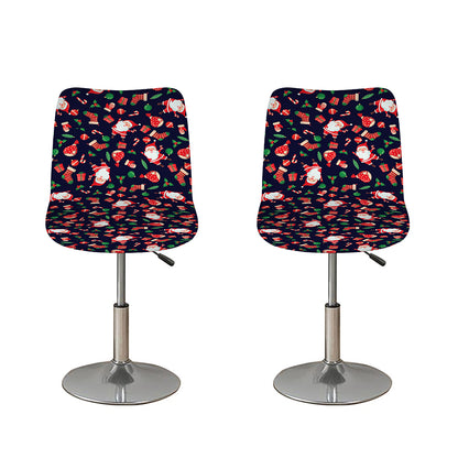 Cute Merry Christmas Pattern Print Bar Stool Covers