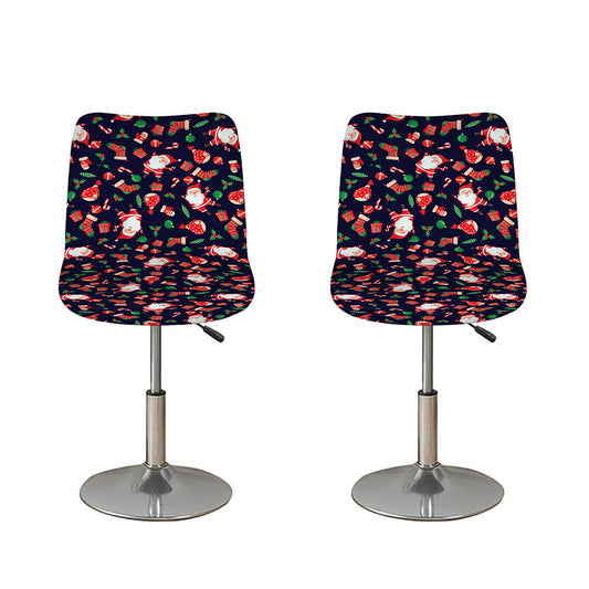 Cute Merry Christmas Pattern Print Bar Stool Covers